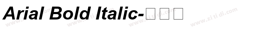 Arial Bold Italic字体转换